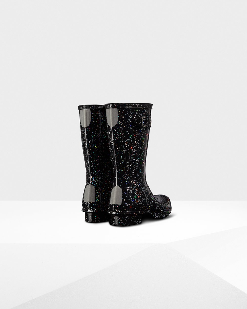 Botas De Agua Hunter Niños Original Big Giant Glitter - Negras - Argentina 0541XRLCS